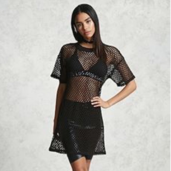 mesh tshirt dress